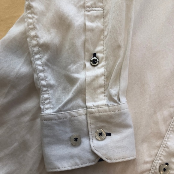 Men's Tommy Bahama White Lyocell/Cotton Shirt - Picture 9 of 16